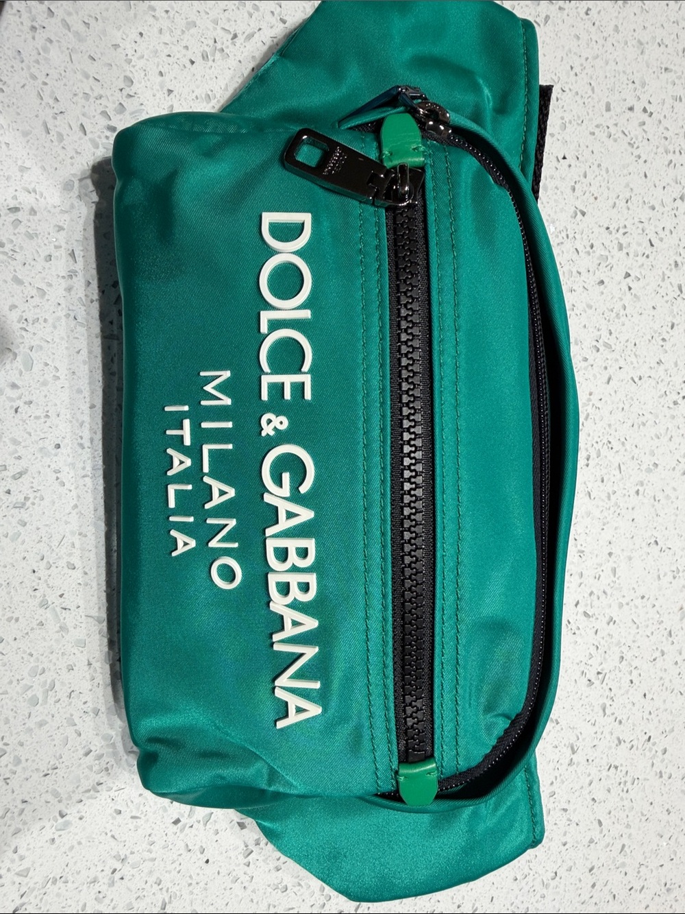 Dolce & Gabbana Men's Teal Belt Bag with White Logo